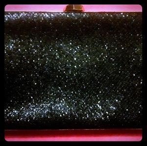 Vintage black and gold clutch